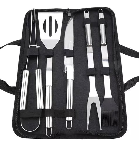 Set X5 Utensilios Asados Parrilero Acero